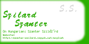 szilard szanter business card